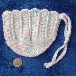 Handmade Crochet Baby Hat Made With Multicolor Yarn.